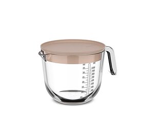 Mepal Mepal - chef it maatbeker glas met deksel 1000 ml - chalk