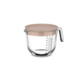 Mepal Mepal - chef it maatbeker glas met deksel 1000 ml - chalk Mepal Mepal - chef it maatbeker glas met deksel 1000 ml - chalk