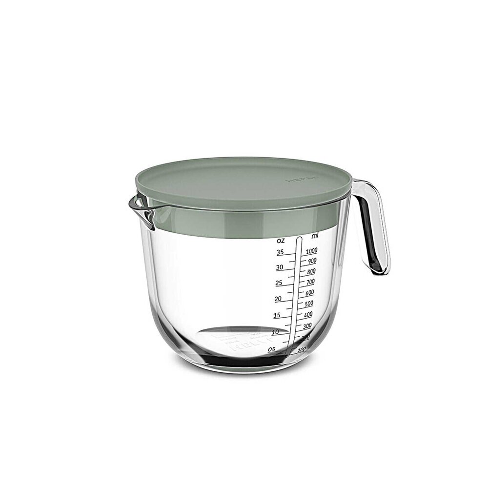 Mepal Mepal - chef it maatbeker glas met deksel 1000 ml - nordic sage