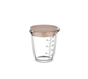 Mepal Mepal - chef it maatbeker glas met deksel 500 ml - chalk