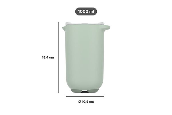 Mepal Mepal - chef it mixbeker met deksel 1000 ml - chalk