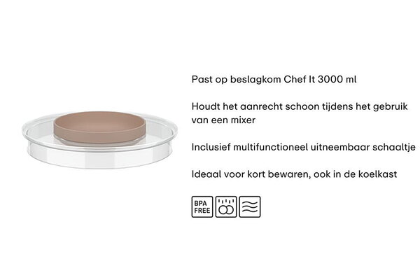 Mepal Mepal - chef it spatdeksel beslagkom 3000 ml - chalk Mepal Mepal - chef it spatdeksel beslagkom 3000 ml - chalk