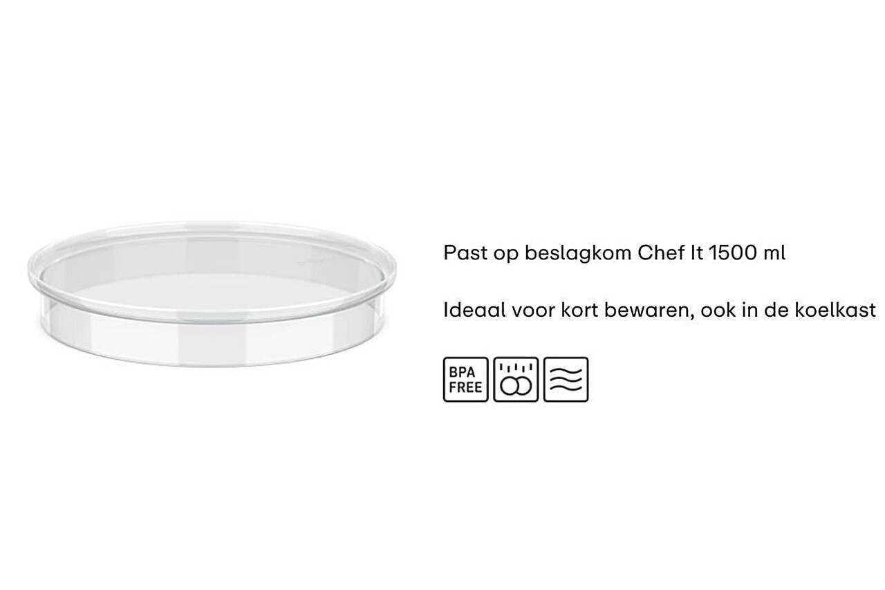 Mepal Mepal - chef it deksel beslagkom 1500 ml - transparant Mepal Mepal - chef it deksel beslagkom 1500 ml - transparant
