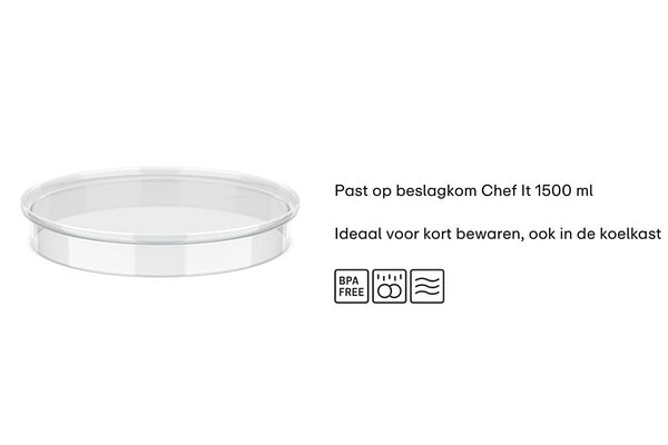 Mepal Mepal - chef it deksel beslagkom 1500 ml - transparant Mepal Mepal - chef it deksel beslagkom 1500 ml - transparant