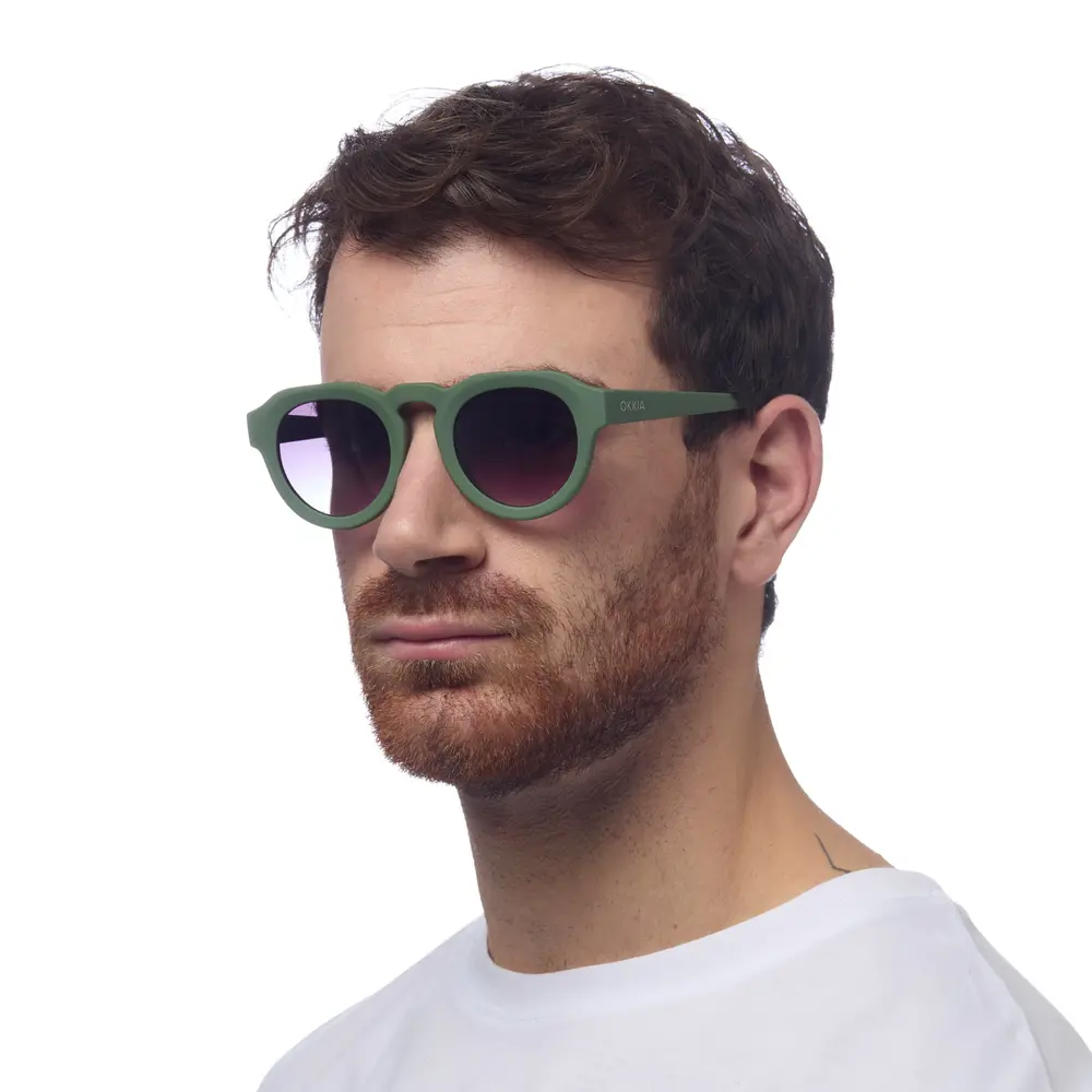 Okkia Okkia - zonnebril zeno - rond - green