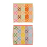 Foekje Fleur Foekje fleur - odds & ends - checkered check multi doekjes #78 (set van 2)