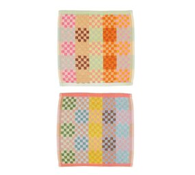 Foekje Fleur Foekje fleur - odds & ends - checkered check multi doekjes #78 (set van 2) Foekje Fleur Foekje fleur - odds & ends - checkered check multi doekjes #78 (set van 2)