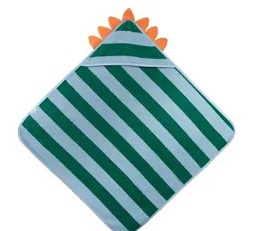 Quut Quut - hooded towel dino - lagoon