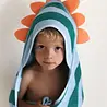Quut Quut - hooded towel dino - lagoon