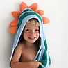 Quut Quut - hooded towel dino - lagoon