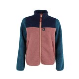 Danefae Danefae - danebirk fleece zip-up - dk navy/ dk slate/ rose beige/ dk brick