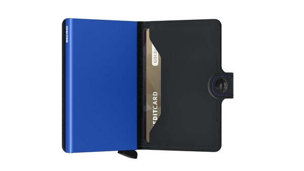 Secrid Secrid - miniwallet matte - black & blue Secrid Secrid - miniwallet matte - black & blue