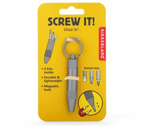 Kikkerland Kikkerland - sleutelhanger - screw it! Kikkerland Kikkerland - sleutelhanger - screw it!