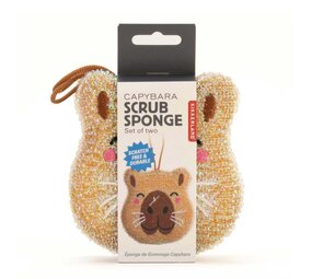 Kikkerland Kikkerland - spons - capybara (set van 2) Kikkerland Kikkerland - spons - capybara (set van 2)