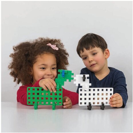 Plus-Plus Plus-Plus - big - bouwplaat groen/wit (2 stuks) Plus-Plus Plus-Plus - big - bouwplaat groen/wit (2 stuks)