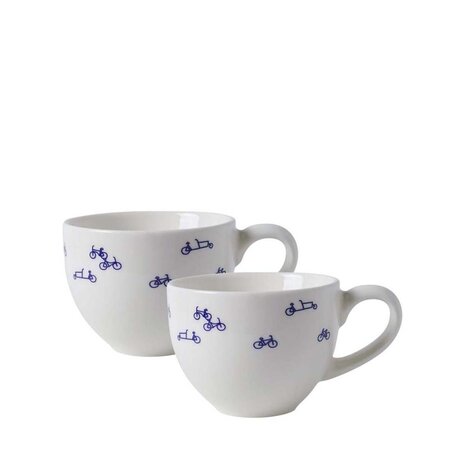 Heinen Delfts Blauw Heinen delfts blauw - espresso kopjes (set van 2) - de blauwe fiets Heinen Delfts Blauw Heinen delfts blauw - espresso kopjes (set van 2) - de blauwe fiets