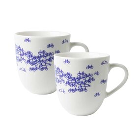 Heinen Delfts Blauw Heinen delfts blauw - mokken (set van 2) - de blauwe fiets Heinen Delfts Blauw Heinen delfts blauw - mokken (set van 2) - de blauwe fiets