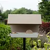 Heeej! Heeej! - vogelhuis op paal - open diamond sand/white Heeej! Heeej! - vogelhuis op paal - open diamond sand/white