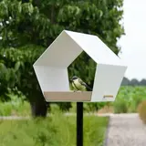 Heeej! Heeej! - vogelhuis op paal - big diamond white/sand Heeej! Heeej! - vogelhuis op paal - big diamond white/sand