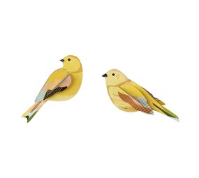 Studio Roof Studio Roof - muurdecoratie tuinvogels - citrinella pair Studio Roof Studio Roof - muurdecoratie tuinvogels - citrinella pair