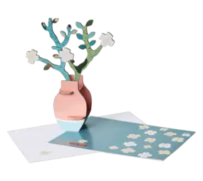 Studio Roof Studio Roof - pop out kaart - boeket van gogh almond blossom