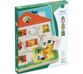 Djeco Djeco - houten puzzel - chez leo (3 lagen)