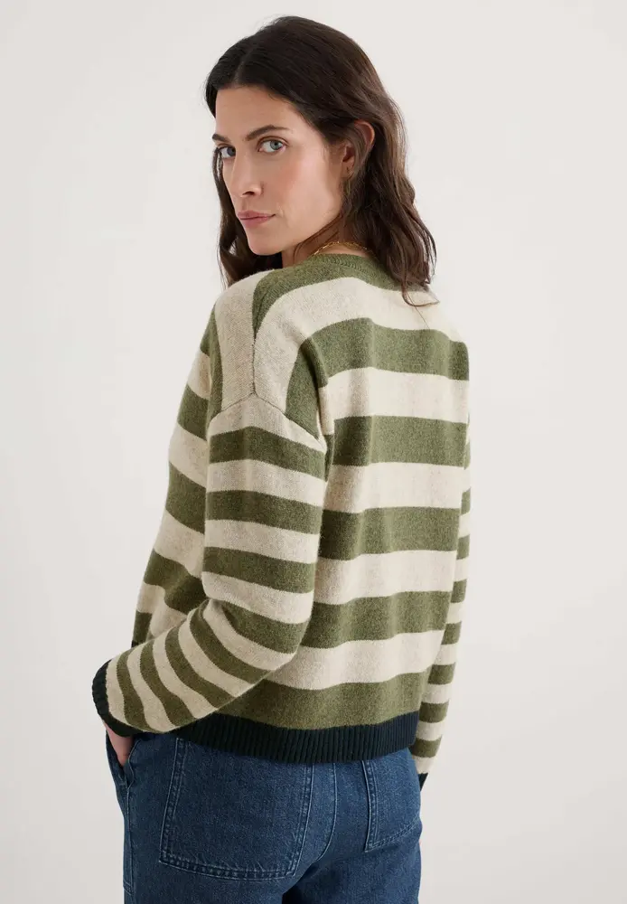 Seasalt Seasalt - pinwell cardigan - bright shape light olive mix Seasalt Seasalt - pinwell cardigan - bright shape light olive mix