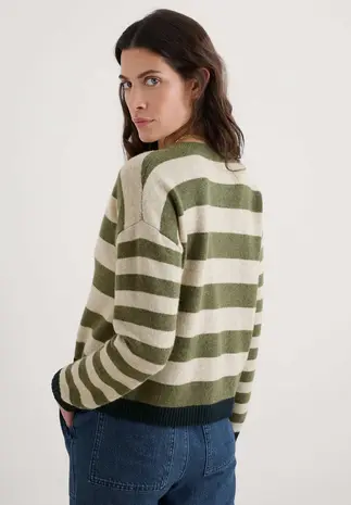 Seasalt Seasalt - pinwell cardigan - bright shape light olive mix Seasalt Seasalt - pinwell cardigan - bright shape light olive mix
