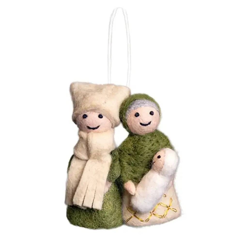 Sjaal met verhaal Sjaal met verhaal - hanger - jozef & maria groen/creme