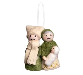 Sjaal met verhaal Sjaal met verhaal - hanger - jozef & maria groen/creme