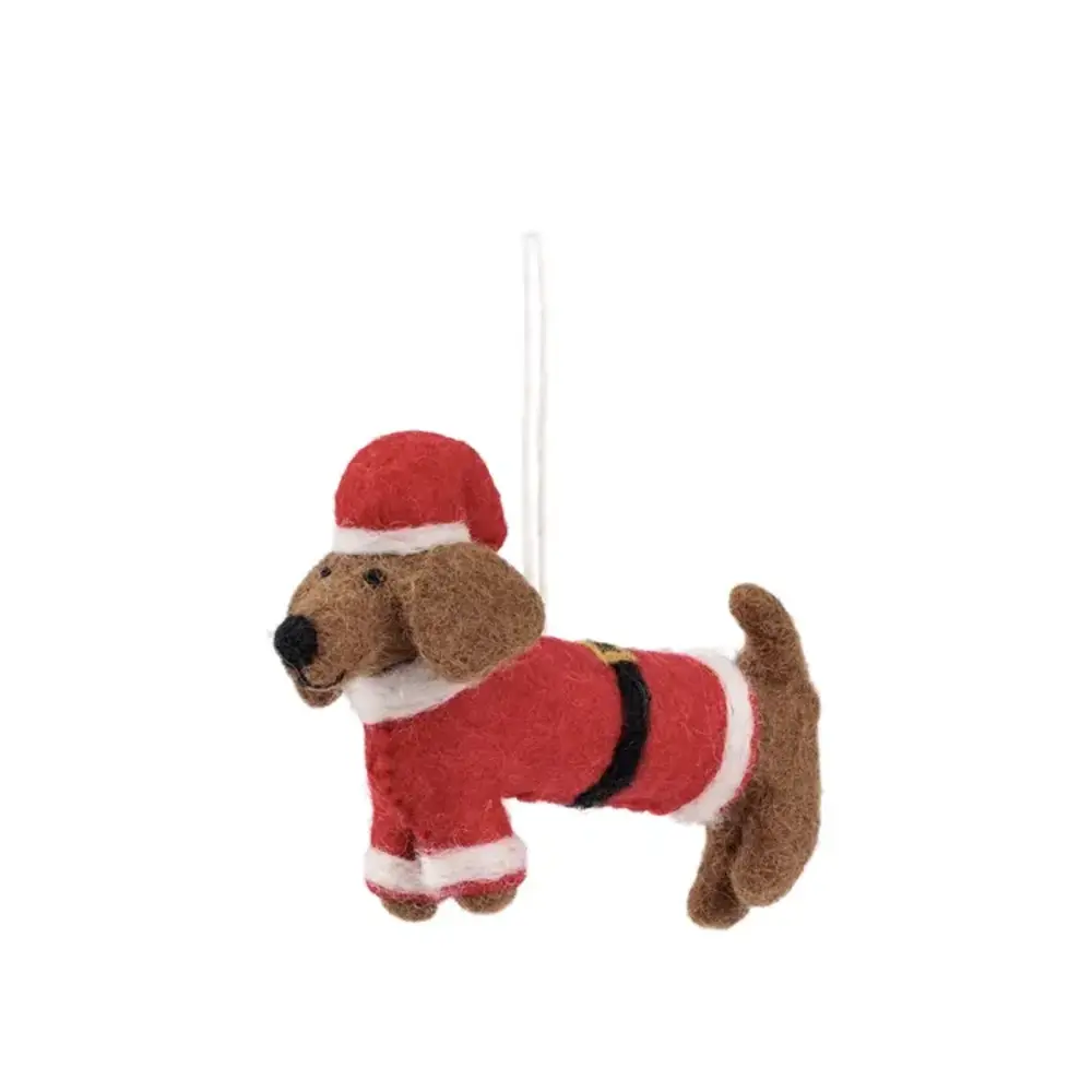 Sjaal met verhaal Sjaal met verhaal - hanger - teckel kerstman