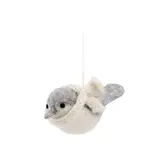 Sjaal met verhaal Sjaal met verhaal - hanger - vogeltje lichtgrijs