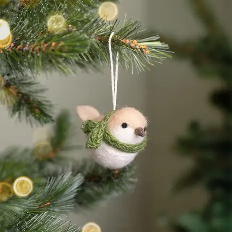 Sjaal met verhaal Sjaal met verhaal - hanger - vogeltje crème