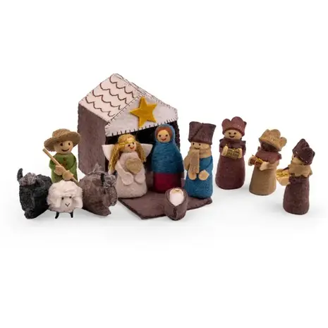 Sjaal met verhaal Sjaal met verhaal - kerststal - kleur