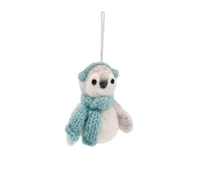 Sjaal met verhaal Sjaal met verhaal - hanger - pinguin ijsblauw