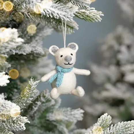 Sjaal met verhaal Sjaal met verhaal - hanger - ijsbeer ijsblauw