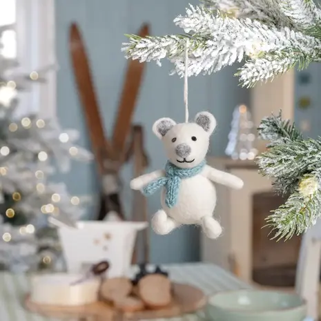 Sjaal met verhaal Sjaal met verhaal - hanger - ijsbeer ijsblauw