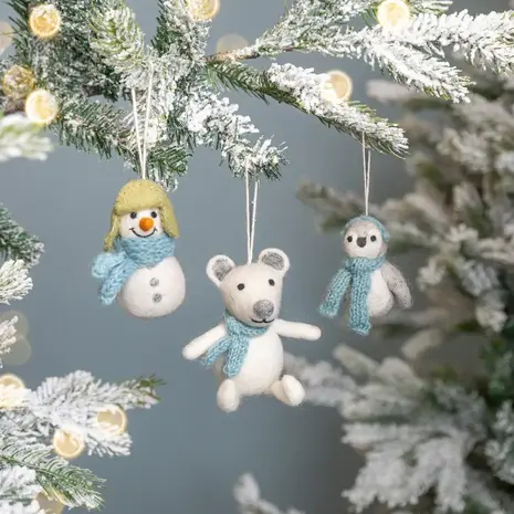 Sjaal met verhaal Sjaal met verhaal - hanger - pinguin ijsblauw