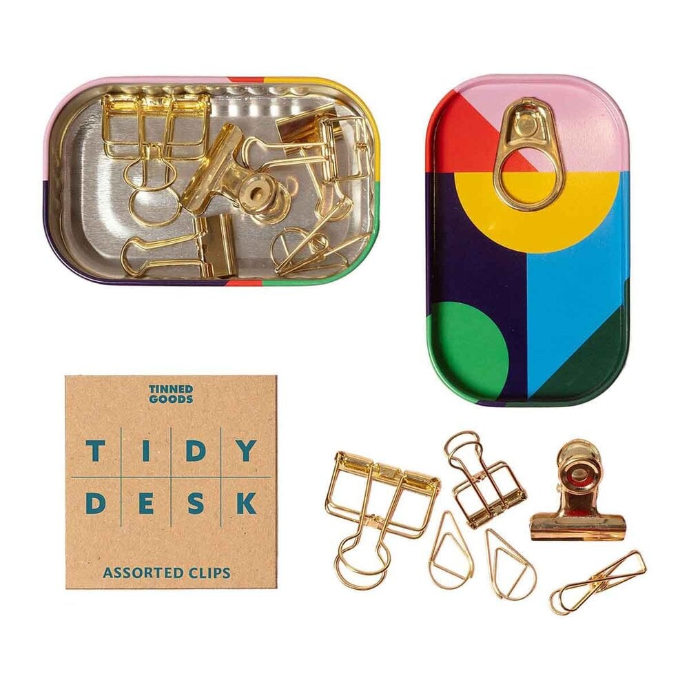 Block design Block design - tinned goods - gouden clips