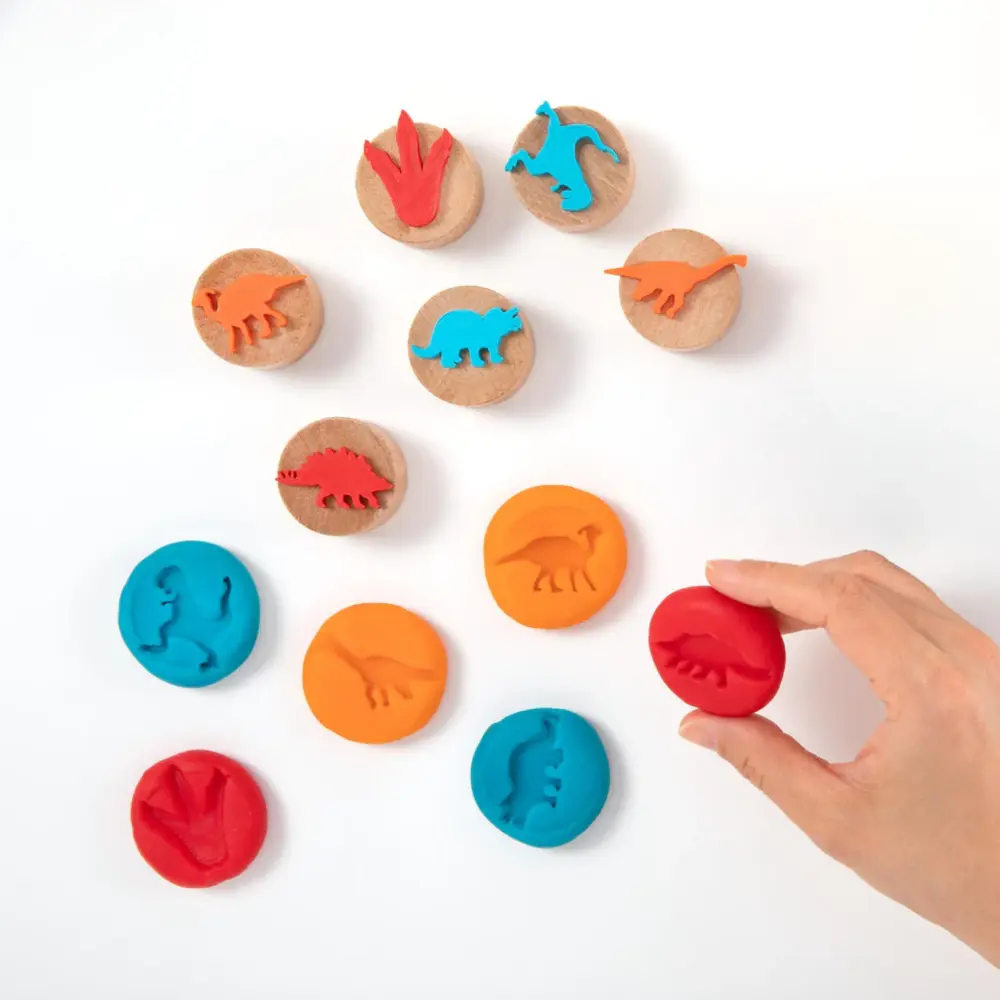 ChildGen Childgen - wooden stamps - dinosaurs ChildGen Childgen - wooden stamps - dinosaurs