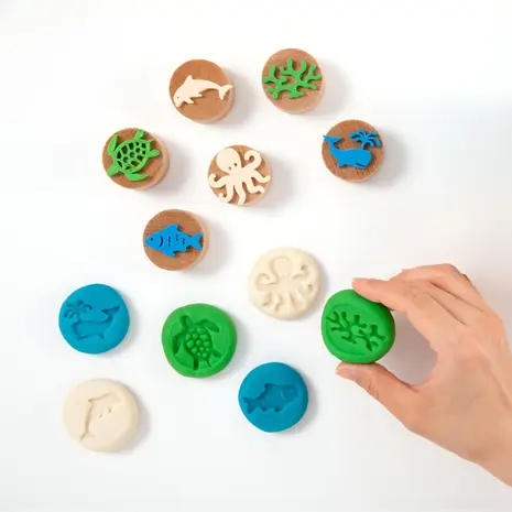 ChildGen Childgen - wooden stamps - sea creatures ChildGen Childgen - wooden stamps - sea creatures