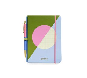 Kikkerland Kikkerland - inkerie - notebook geruit (A6) met pen Kikkerland Kikkerland - inkerie - notebook geruit (A6) met pen