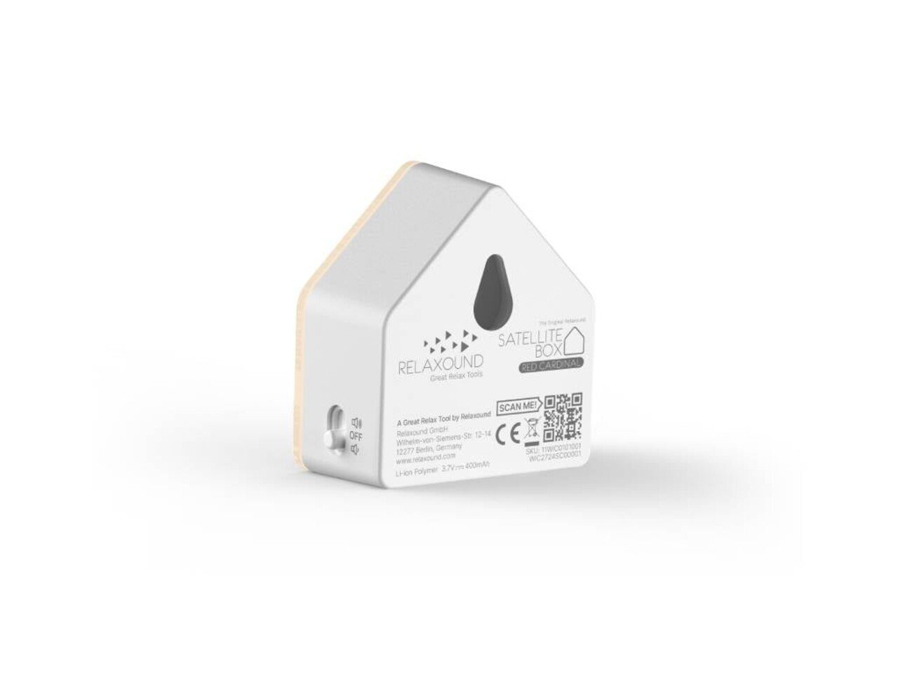 Zwitscherbox Zwitscherbox/Relaxound - satellite box red cardinal - classic apricot