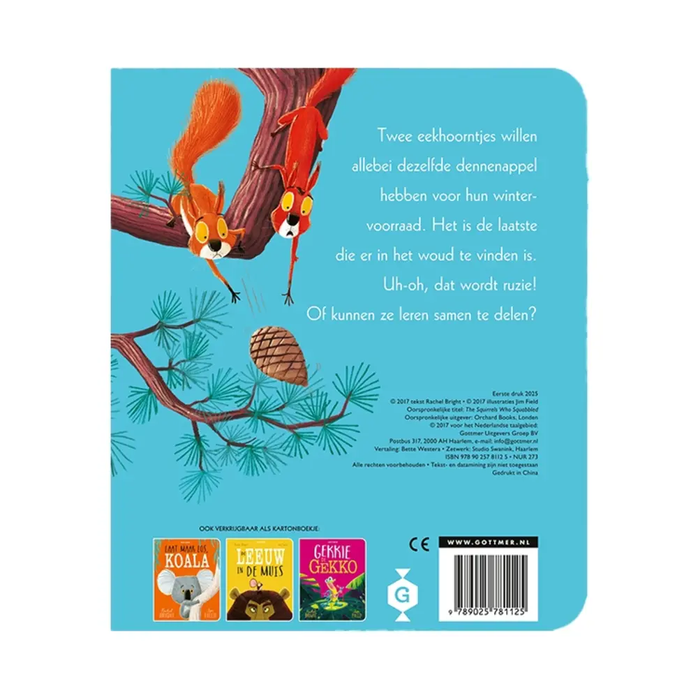 Gottmer Prentenboek - Twee vechtende eekhoorntjes (kartonboek)