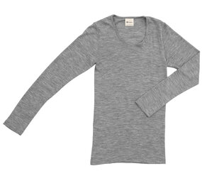 Engel Natur Engel Natur - wollen shirt dames - light grey melange