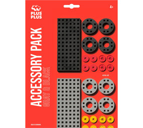 Plus-Plus Plus-Plus - bouwplaat & wielen - grijs/zwart (26 stuks)
