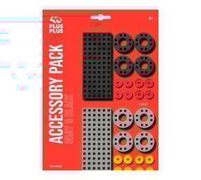 Plus-Plus Plus-Plus - bouwplaat & wielen - grijs/zwart (26 stuks)