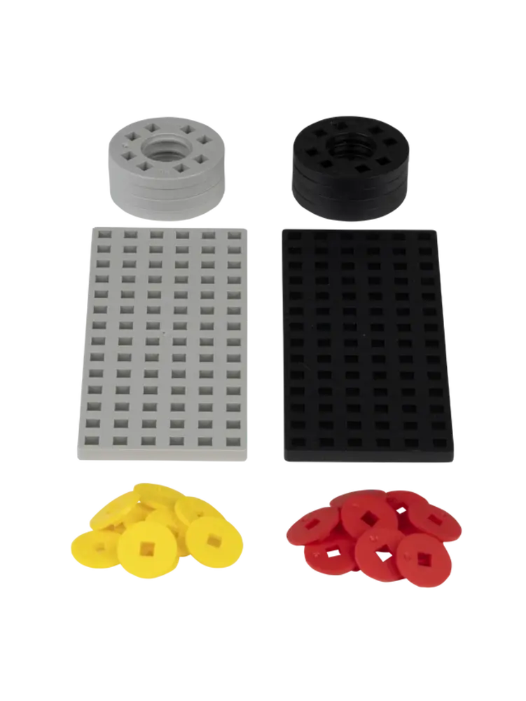 Plus-Plus Plus-Plus - bouwplaat & wielen - grijs/zwart (26 stuks)