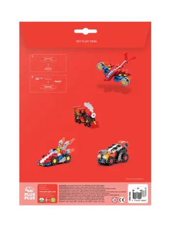 Plus-Plus Plus-Plus - bouwplaat & wielen - grijs/zwart (26 stuks)