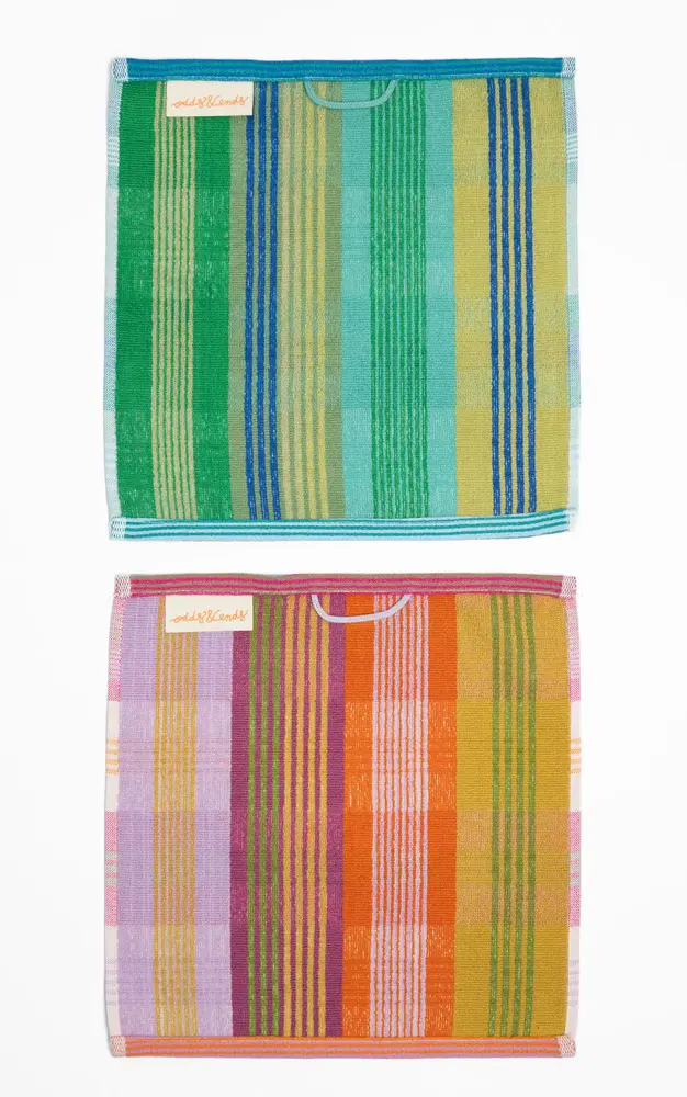 Foekje Fleur Foekje fleur - odds & ends - wild weave multi doekjes #90 (set van 2) Foekje Fleur Foekje fleur - odds & ends - wild weave multi doekjes #90 (set van 2)